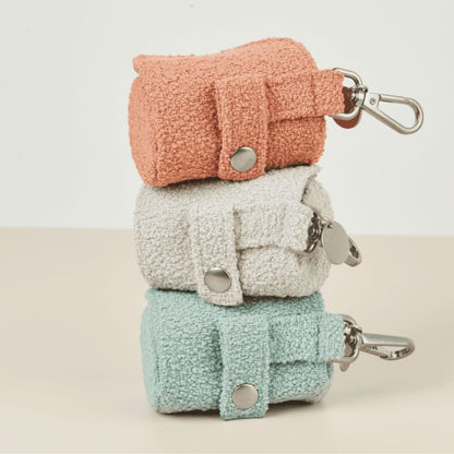 Lilly and Dash Cloud Boucle Waste Bag Holder for Leash 100 Percent Polyester with Dual Connection Points
